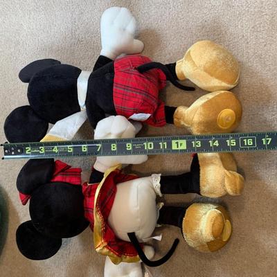 LOT 215 B: Disney Mickey & Minnie Mouse Stuffed Animal Collection w/ Tags