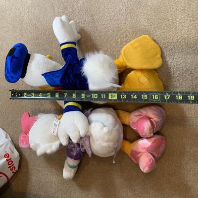 LOT 216 B: Disney Stuffed Animal Collection w Tags: Donald, Daisy, Dumbo, Eeyore, Thumper, & More