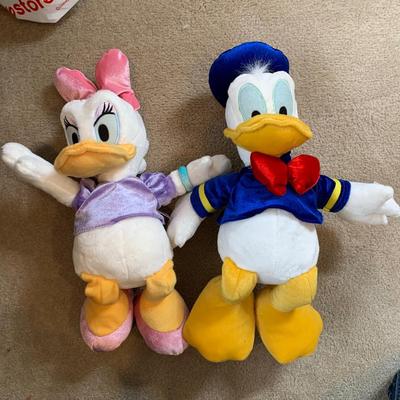 LOT 216 B: Disney Stuffed Animal Collection w Tags: Donald, Daisy, Dumbo, Eeyore, Thumper, & More