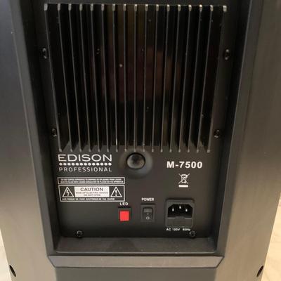 LOT 218 B: Edison Professional 15" Dual PA Bluetooth Speaker System Model #M-7500