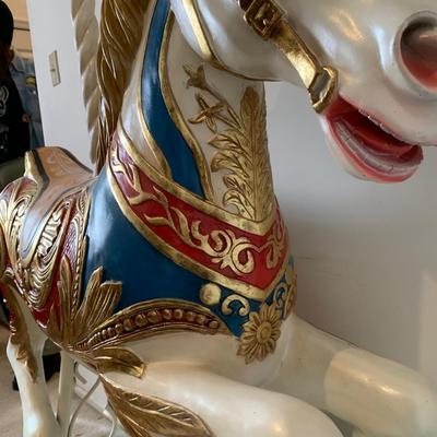 LOT 219 A: Large Vintage Carousel Horse