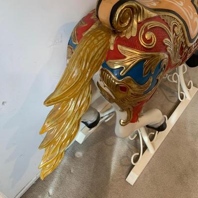 LOT 219 A: Large Vintage Carousel Horse