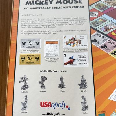LOT 221B: Collection of Disney Games & Puzzles - Sealed Mickey Mouse Monopoly, Dominoes, Sealed Upper Deck Treasures Collectible...