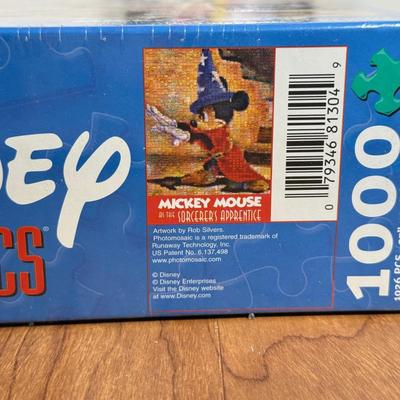 LOT 221B: Collection of Disney Games & Puzzles - Sealed Mickey Mouse Monopoly, Dominoes, Sealed Upper Deck Treasures Collectible...