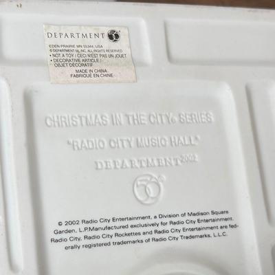 LOT 222B: Department 56 Christmas in the City Series Radio City Music Hall 56.58924 w/ Box