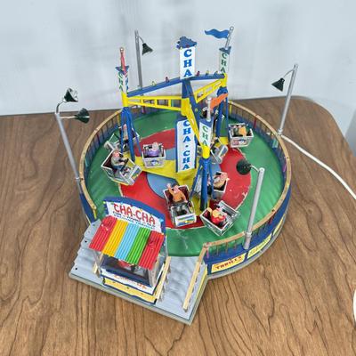 LOT 226B: Lemax Carnival Amusement Park Rides - Crazy Cars & Cha-Cha