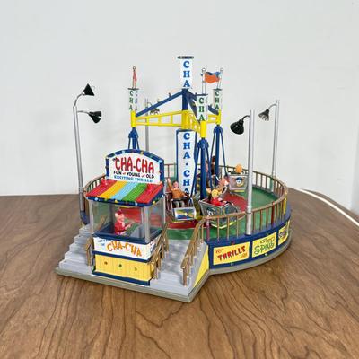 LOT 226B: Lemax Carnival Amusement Park Rides - Crazy Cars & Cha-Cha