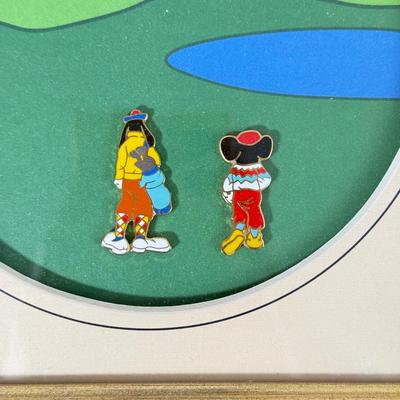 LOT 227B: Limited Edition of 250 Walt Disney World Mickey & Goofy Pins on Golf Course