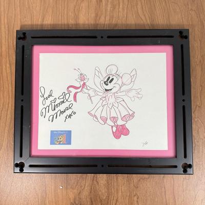 LOT 228A: Framed Disney Art - Mickey's Rock Around the Mouse & Mickey and Minnie Autographed Sketch Prints