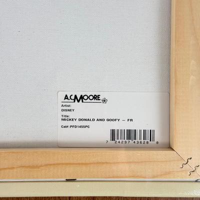 LOT 229B: Disney Home Decor - David Doss Wish You Were Here Beach Print, Minnie Princess Lamp & Canvas Prints