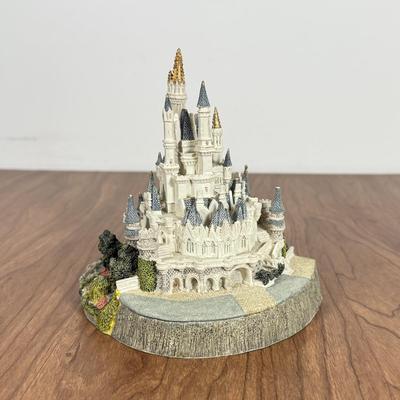 LOT 231B: Fraser Creations Disney Collection Cinderella Castle & Tower of Terror w/ Mickey & Goofy