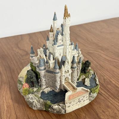 LOT 231B: Fraser Creations Disney Collection Cinderella Castle & Tower of Terror w/ Mickey & Goofy