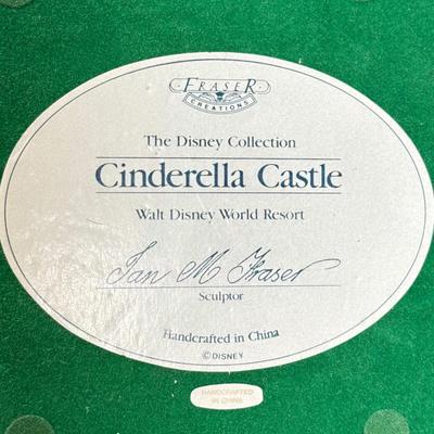 LOT 231B: Fraser Creations Disney Collection Cinderella Castle & Tower of Terror w/ Mickey & Goofy