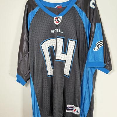 LOT 233B: Philadelphia Soul Collection - #04 Jersey & Football Signed by Jon Bon Jovi, Ron Jaworski Bobbleheads