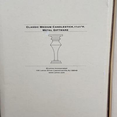 LOT 235B: Lenox Collection w/ Boxes - 2 Classic Medium Candlesticks, Wedding Promises Perfume Bottles, Birthstone Collection November...