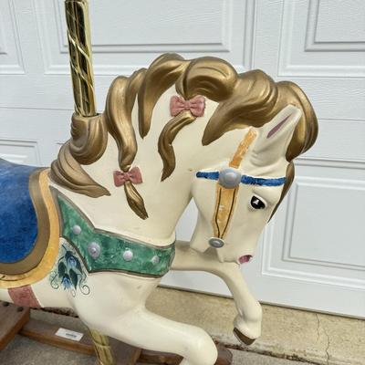 LOT 236B: Majestic Prancer Citrus Rocker Carousel Horse