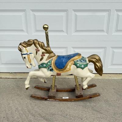 LOT 236B: Majestic Prancer Citrus Rocker Carousel Horse