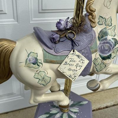 LOT 237B: The Brass Ring Collection Ivy Rose Lavender Carousel Horse #350