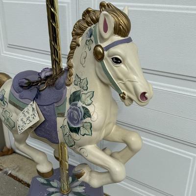LOT 237B: The Brass Ring Collection Ivy Rose Lavender Carousel Horse #350