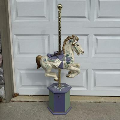 LOT 237B: The Brass Ring Collection Ivy Rose Lavender Carousel Horse #350