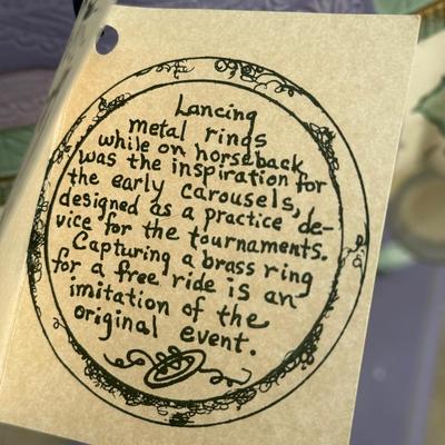 LOT 237B: The Brass Ring Collection Ivy Rose Lavender Carousel Horse #350