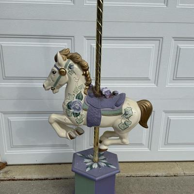 LOT 237B: The Brass Ring Collection Ivy Rose Lavender Carousel Horse #350