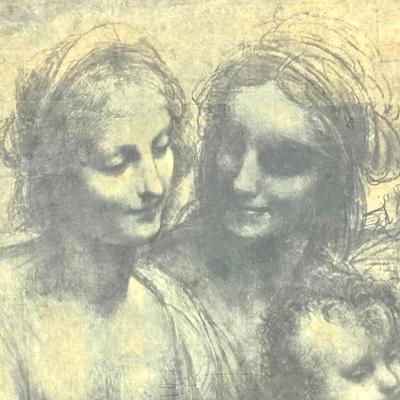 Set of 4 Religious Pictures - Including The Virgin and Child with Saint Anne Print