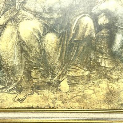 Set of 4 Religious Pictures - Including The Virgin and Child with Saint Anne Print