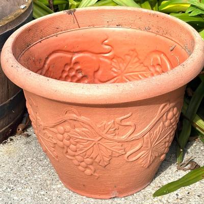 Set of 4 Large Flower Pots - One Cement Urn and Three Composite