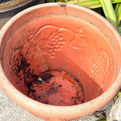 Set of 4 Large Flower Pots - One Cement Urn and Three Composite