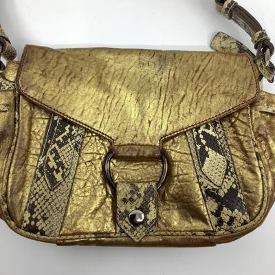 401 MIU MIU Gold Leather Shoulder Bag