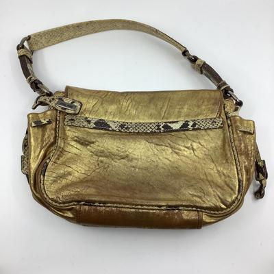401 MIU MIU Gold Leather Shoulder Bag