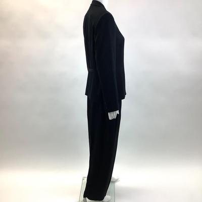 409 GARFIELD MARKS 2pc. Black Ribbed Suit