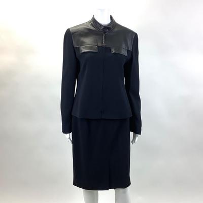 410 GARFIELD MARKS 2pc. Black Ribbed Top & Skirt