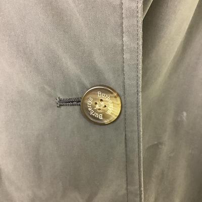 411 Vintage BURBERRY Green Khaki Trench Coat Size L42