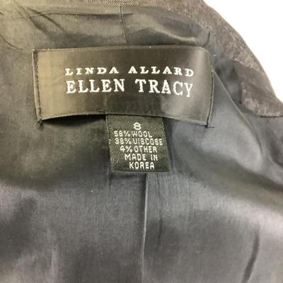 414 LINDA ALLARD Ellen Tracy 2pc. Metallic Gray Suit Size 8