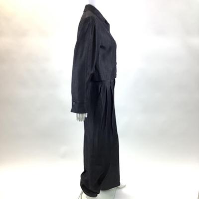 414 LINDA ALLARD Ellen Tracy 2pc. Metallic Gray Suit Size 8