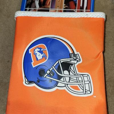Big book on home repairs and bronco trash can