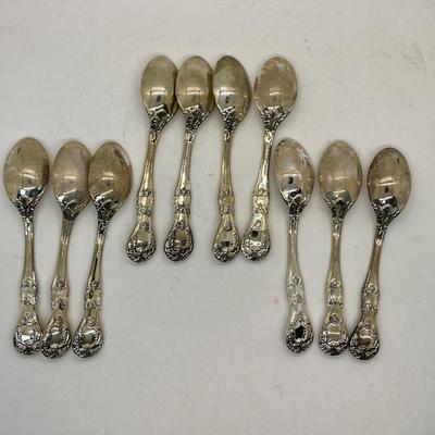 10 Silver-plate mini demitasse spoons