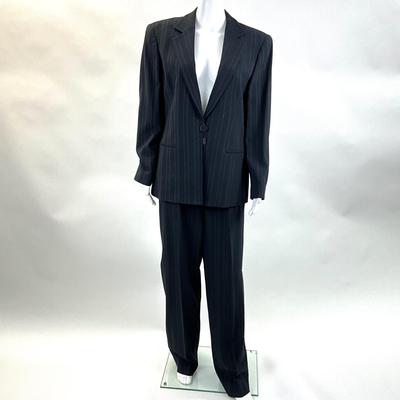 424 GIORGIO ARMANI Striped Black & Gray Suit