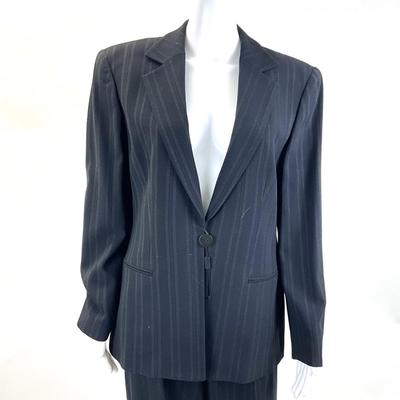 424 GIORGIO ARMANI Striped Black & Gray Suit