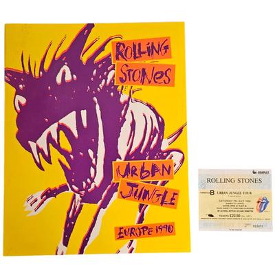 Rolling Stones Urban Jungle 1990 Tour Concert Program plus Original Ticket
