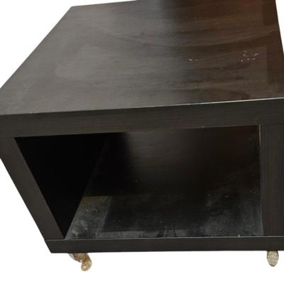 Black Ikea Lack Side Table On Casters