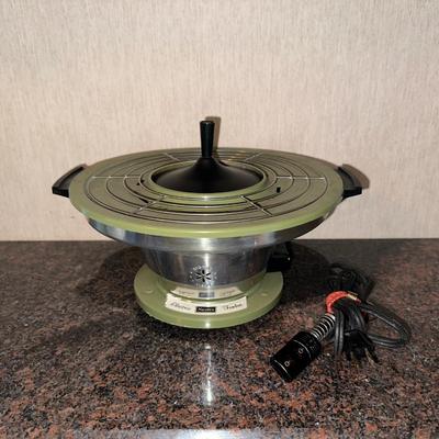 Vintage Sears Electric Fondue Pot with Forks