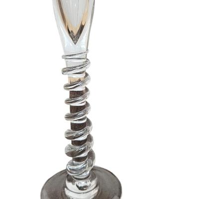 Signed Glass Candleholders