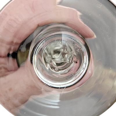Signed Glass Candleholders