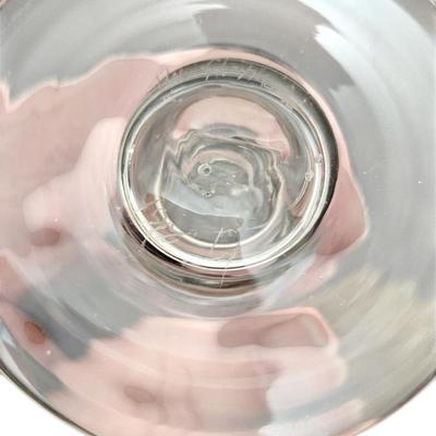 Signed Glass Candleholders