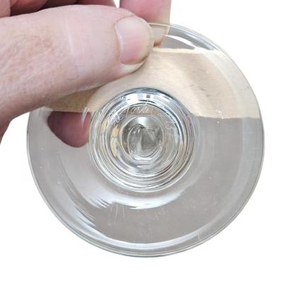 Signed Glass Candleholders
