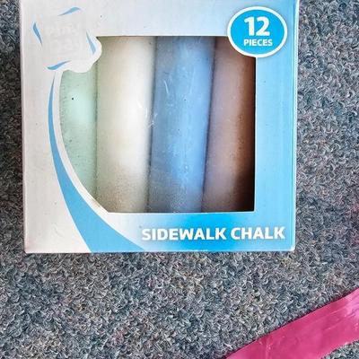 Summer kid toys and sidewalk Chalk