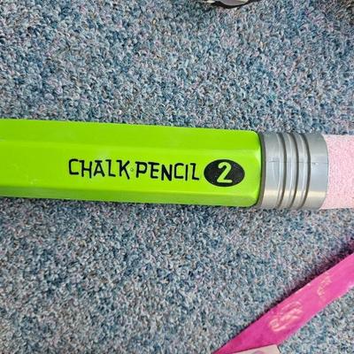 Summer kid toys and sidewalk Chalk